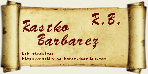 Rastko Barbarez vizit kartica